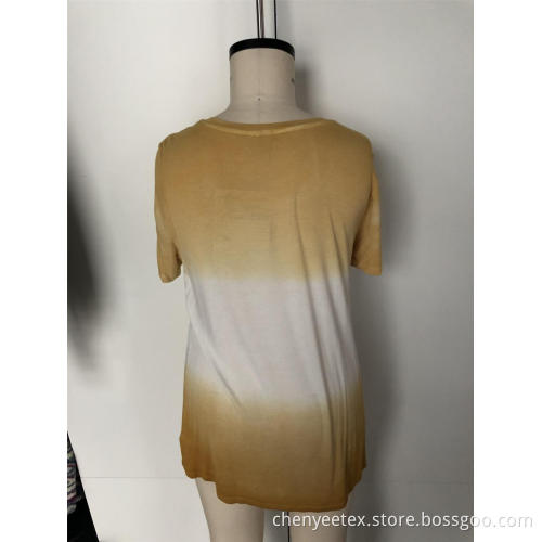 Gradient short sleeve top